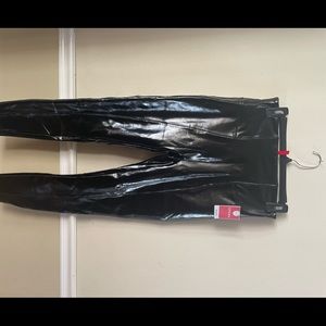 Spanx faux patent leather leggings petite medium,New with tags